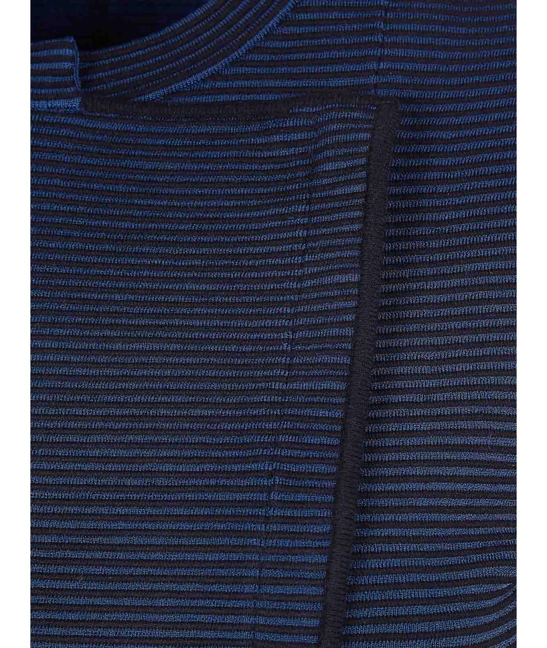 EMPORIO ARMANI Синий полиэстеровый жакет/пиджак, фото 3