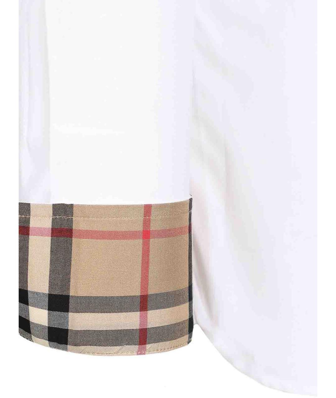 BURBERRY Белая хлопковая кэжуал рубашка, фото 5