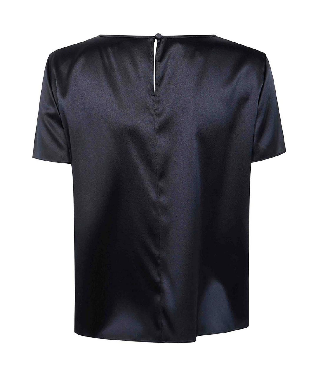 EMPORIO ARMANI Синяя шелковая блузы, фото 2