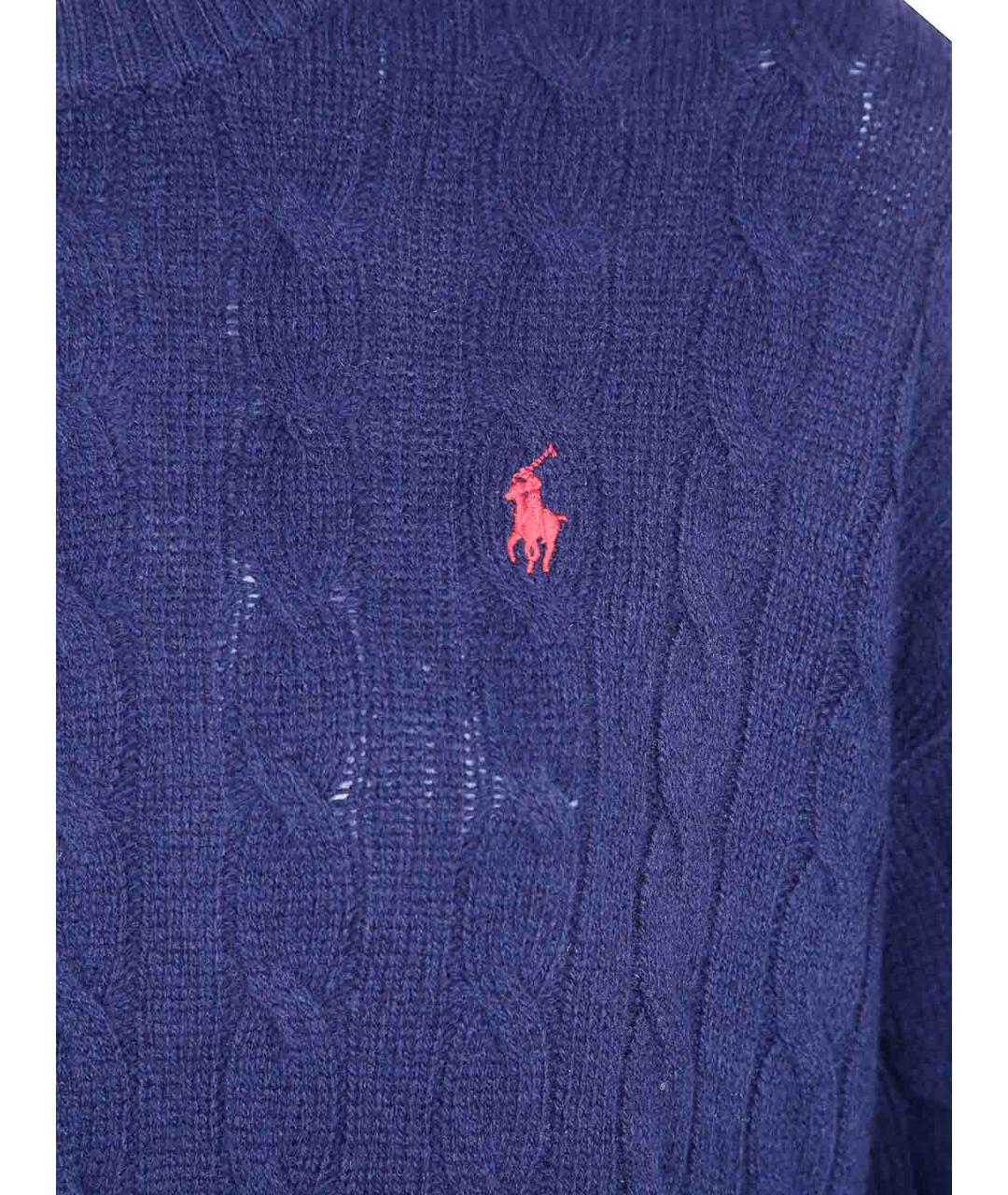 POLO RALPH LAUREN Синее шерстяное повседневное платье, фото 3