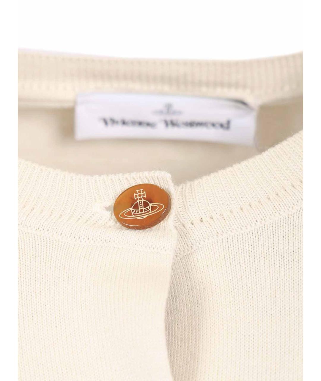 VIVIENNE WESTWOOD Белый шерстяной кардиган, фото 5
