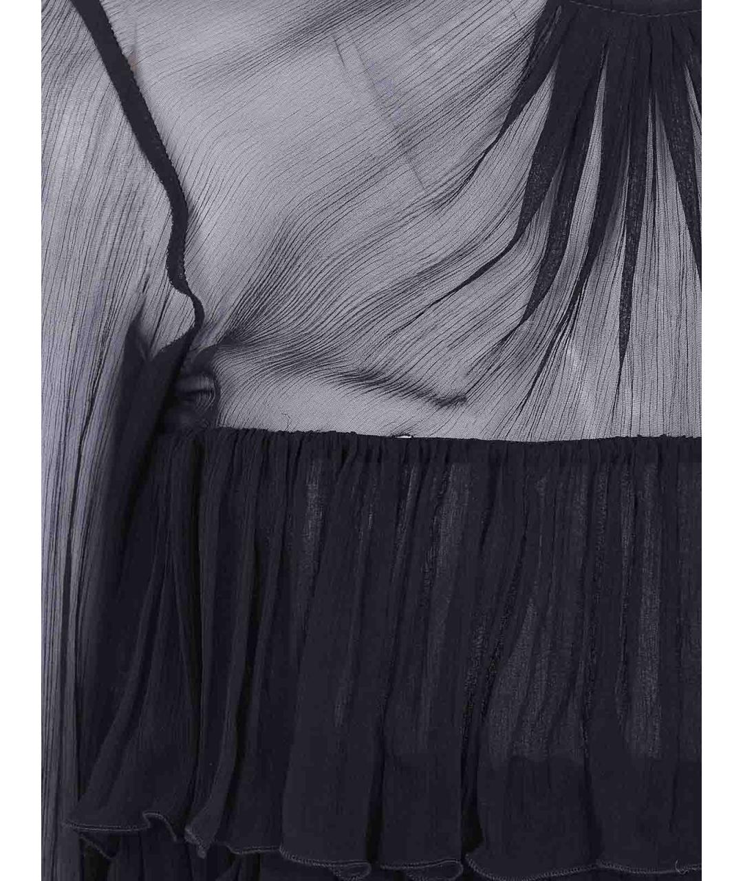 ELISABETTA FRANCHI Черная вискозная блузы, фото 3