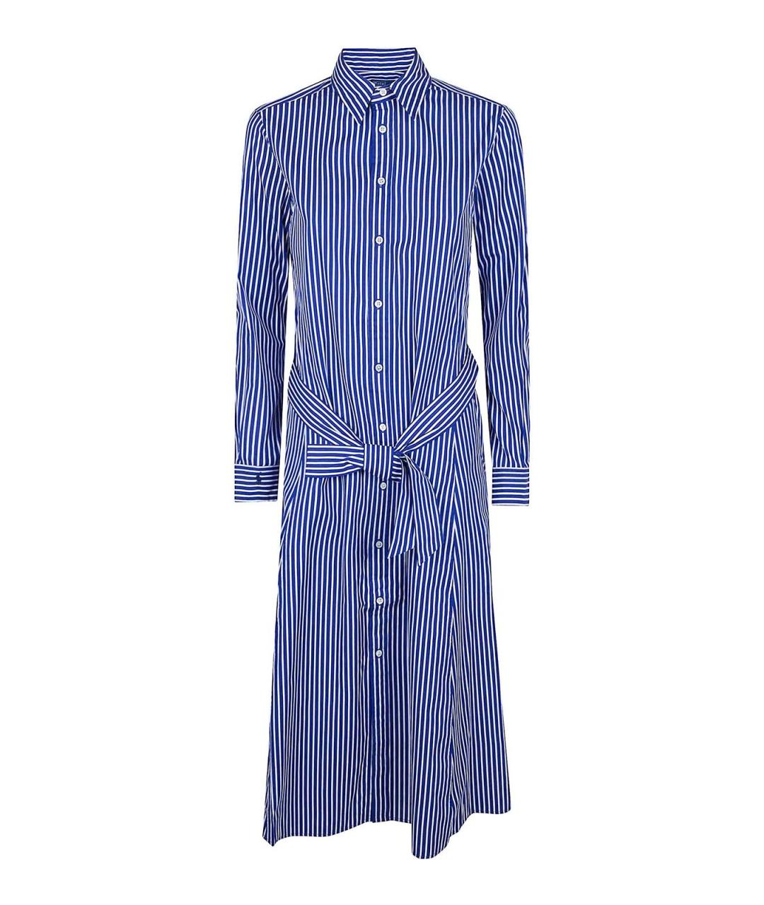 POLO RALPH LAUREN Синее хлопковое платье, фото 1