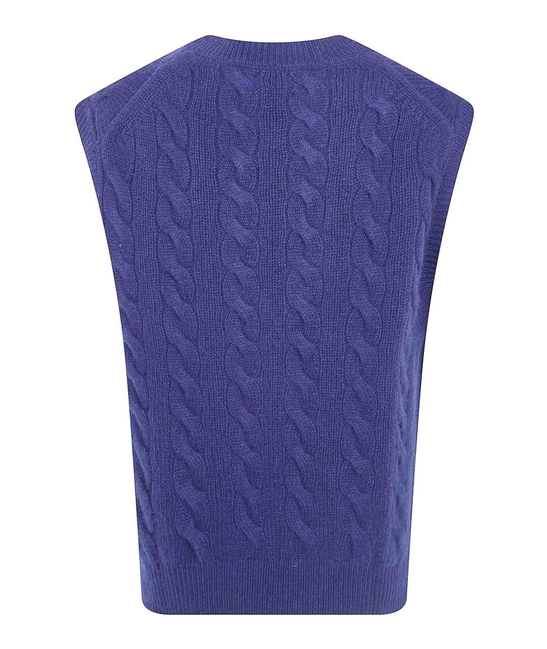 POLO RALPH LAUREN Синяя кашемировая жилетка, фото 2