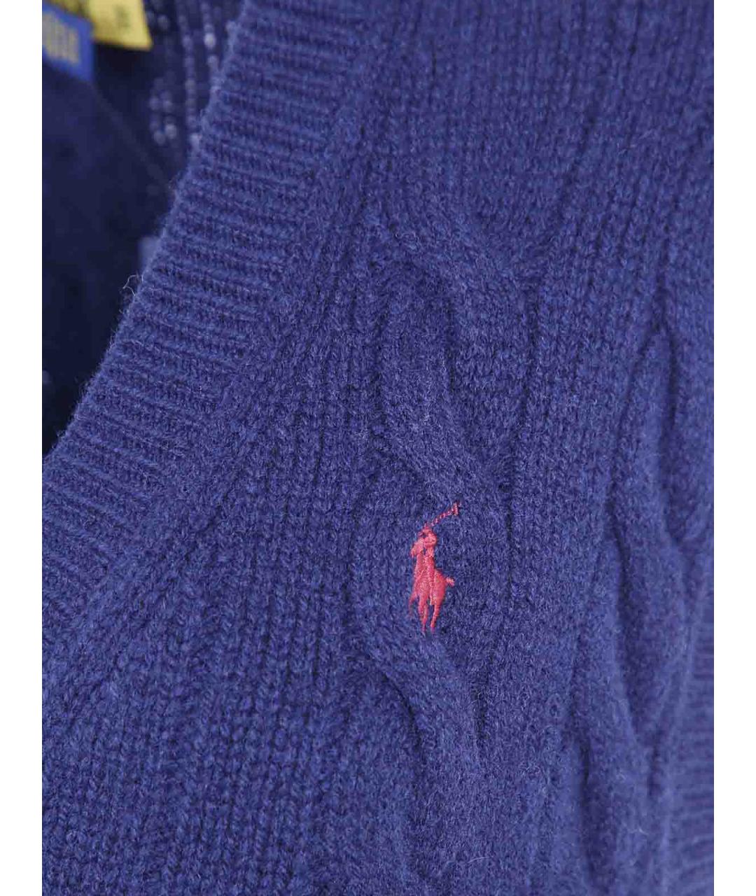 POLO RALPH LAUREN Синяя кашемировая жилетка, фото 3