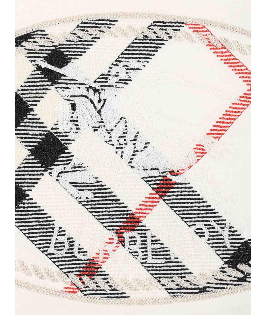 BURBERRY Белая хлопковая футболка, фото 3
