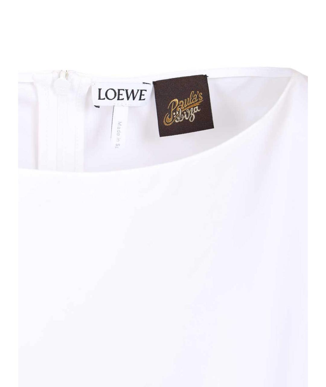 LOEWE Бежевое хлопковое коктейльное платье, фото 5