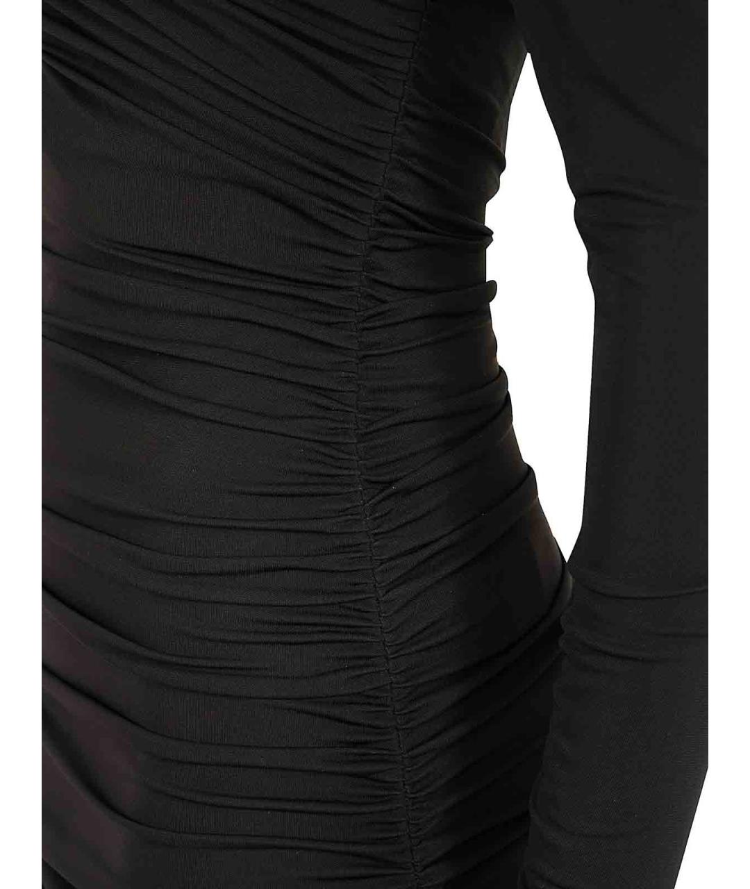 ELISABETTA FRANCHI Черное вискозное повседневное платье, фото 3