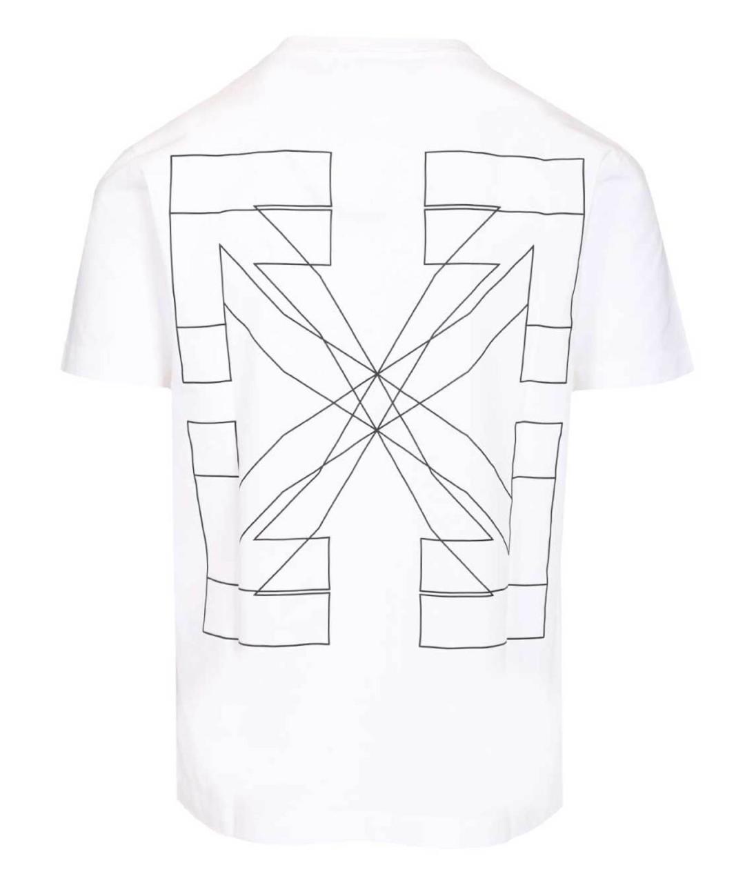 OFF-WHITE Белая хлопковая футболка, фото 2