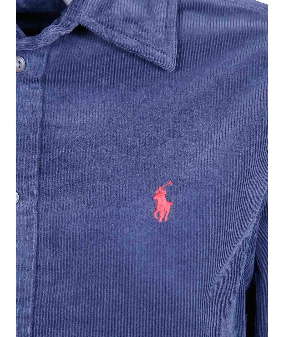 POLO RALPH LAUREN Синяя хлопковая рубашка, фото 3