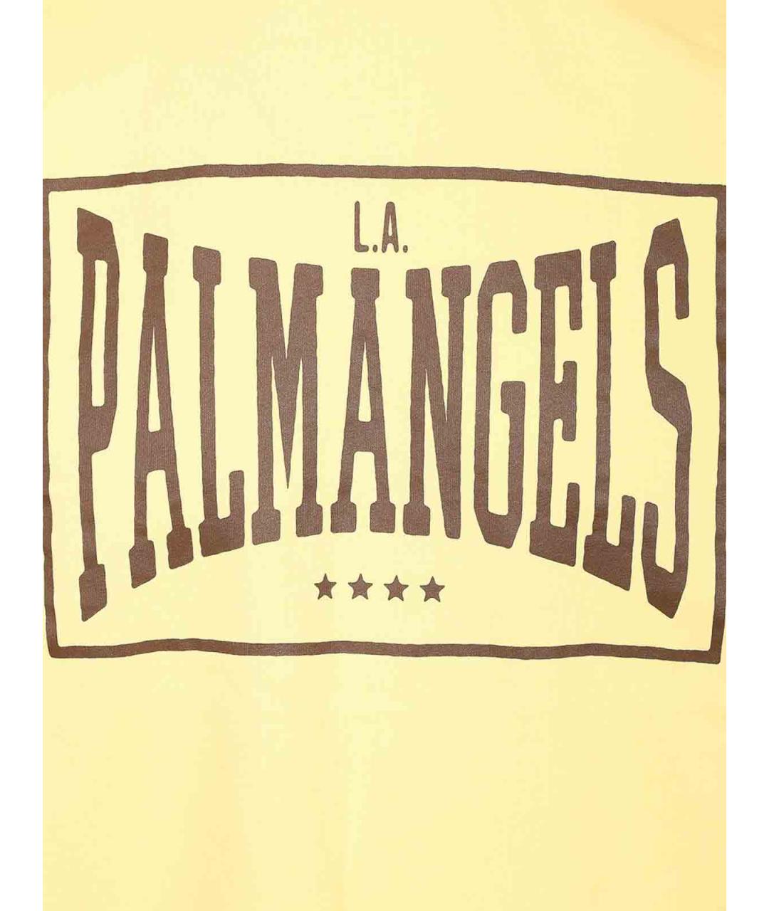 PALM ANGELS Желтая хлопковая футболка, фото 3