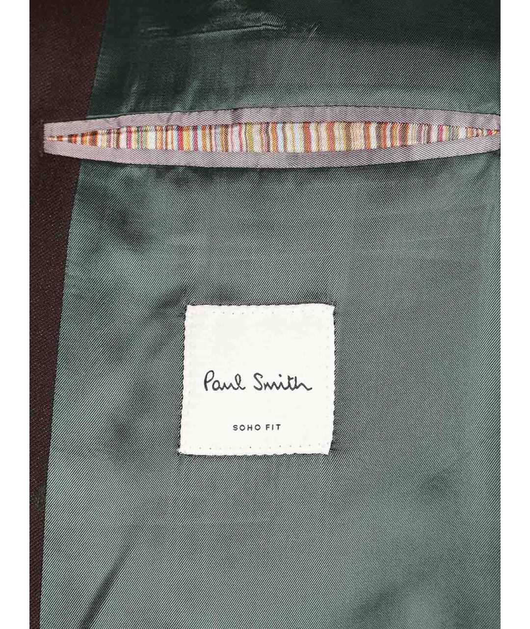 PAUL SMITH Бордовый классический костюм, фото 5