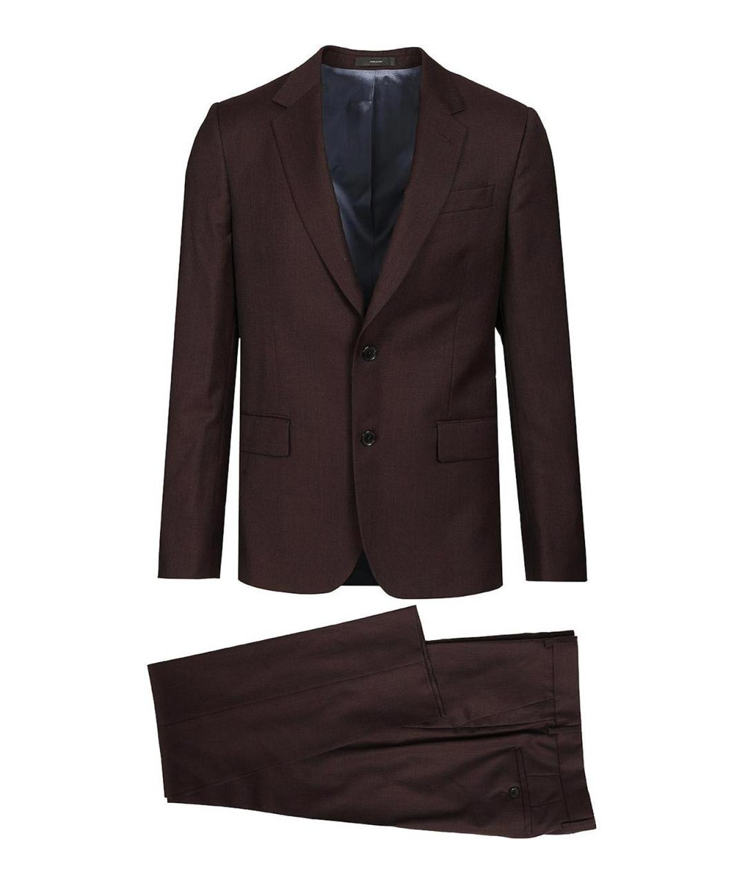 PAUL SMITH Бордовый классический костюм, фото 1