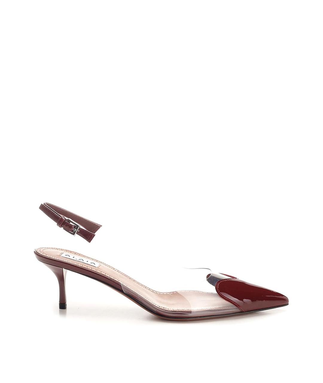 ALAIA Бордовые кожаные туфли, фото 1
