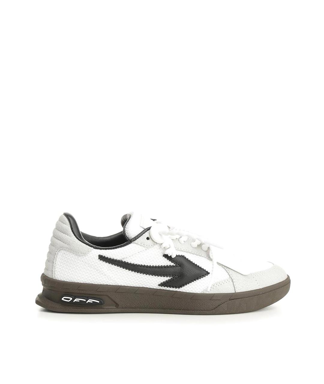 OFF-WHITE Белые замшевые низкие кроссовки / кеды, фото 1