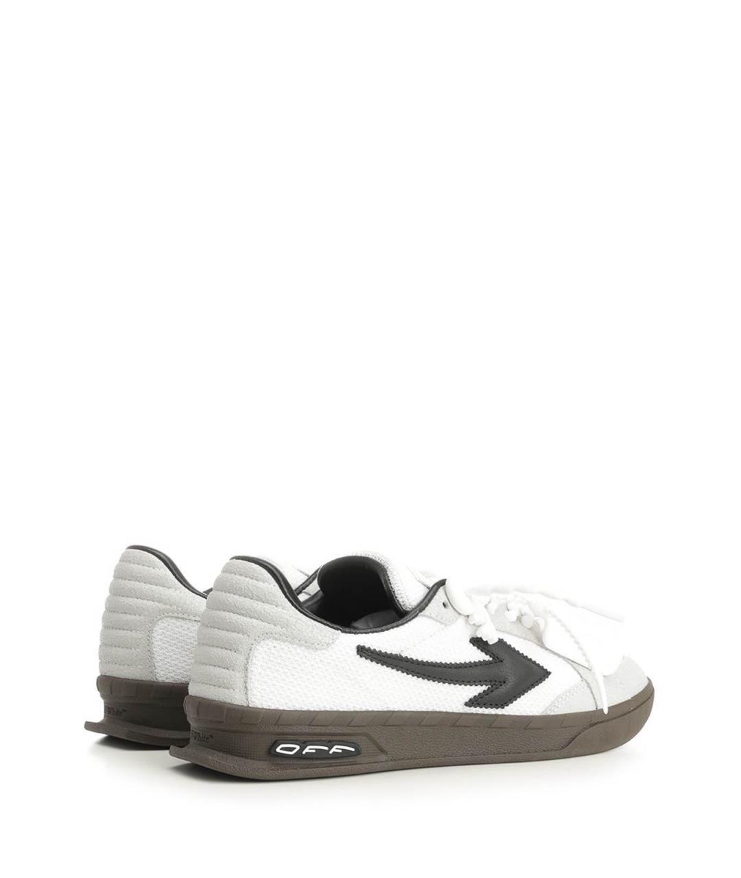 OFF-WHITE Белые замшевые низкие кроссовки / кеды, фото 3
