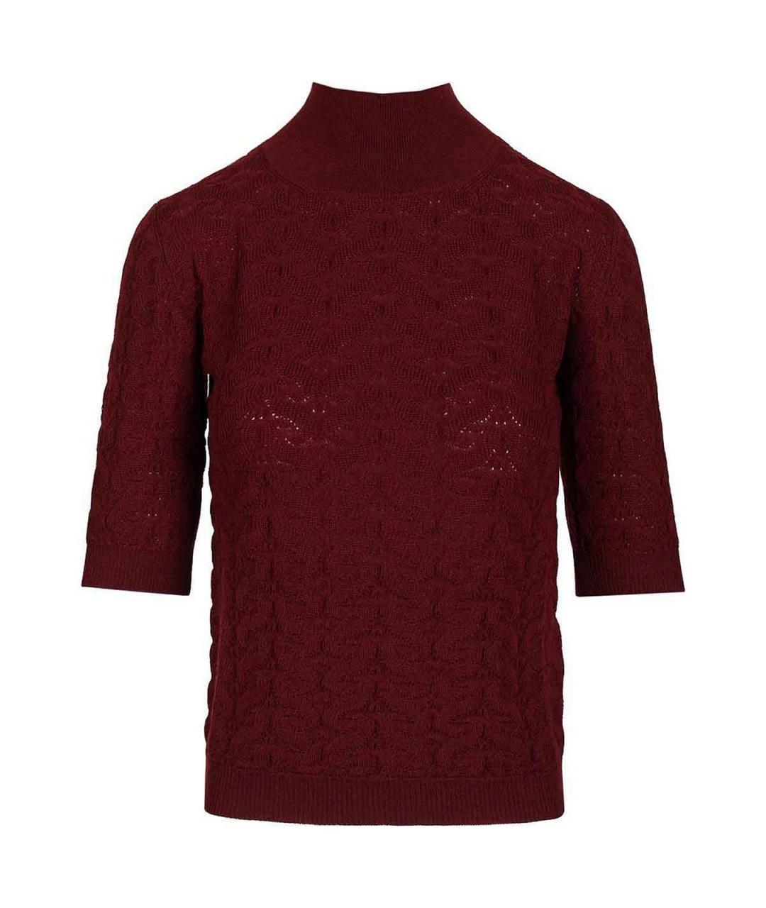 ETRO Бордовый шерстяной джемпер / свитер, фото 1