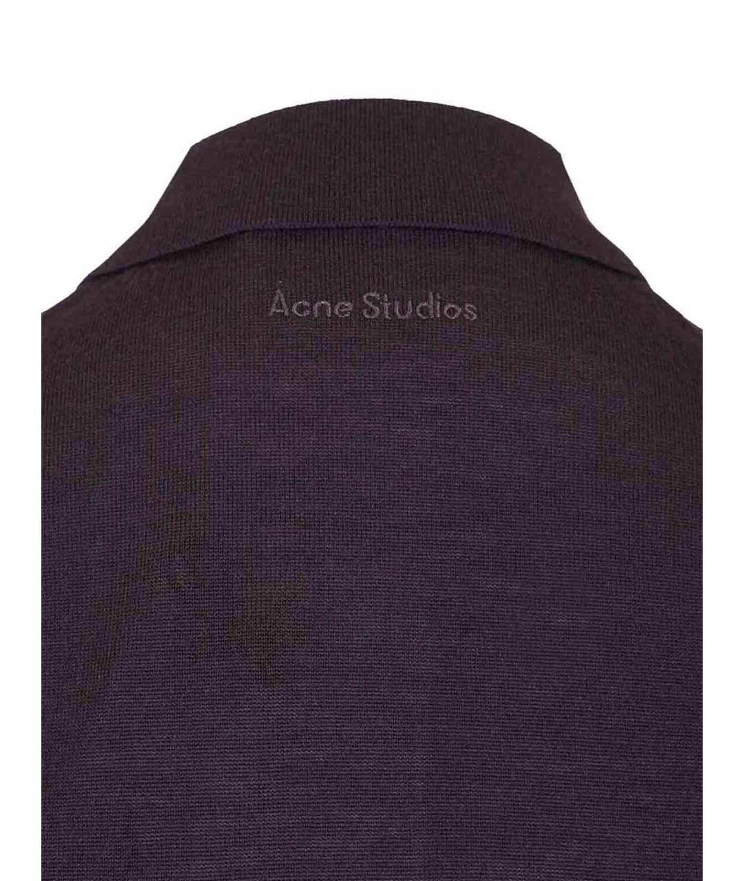 ACNE STUDIOS Фиолетовая шерстяная футболка, фото 5