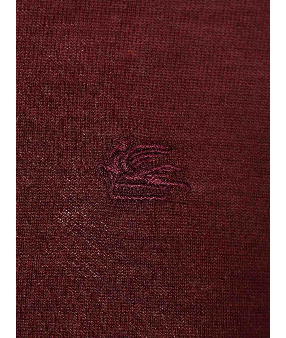 ETRO Бордовый шерстяной джемпер / свитер, фото 3