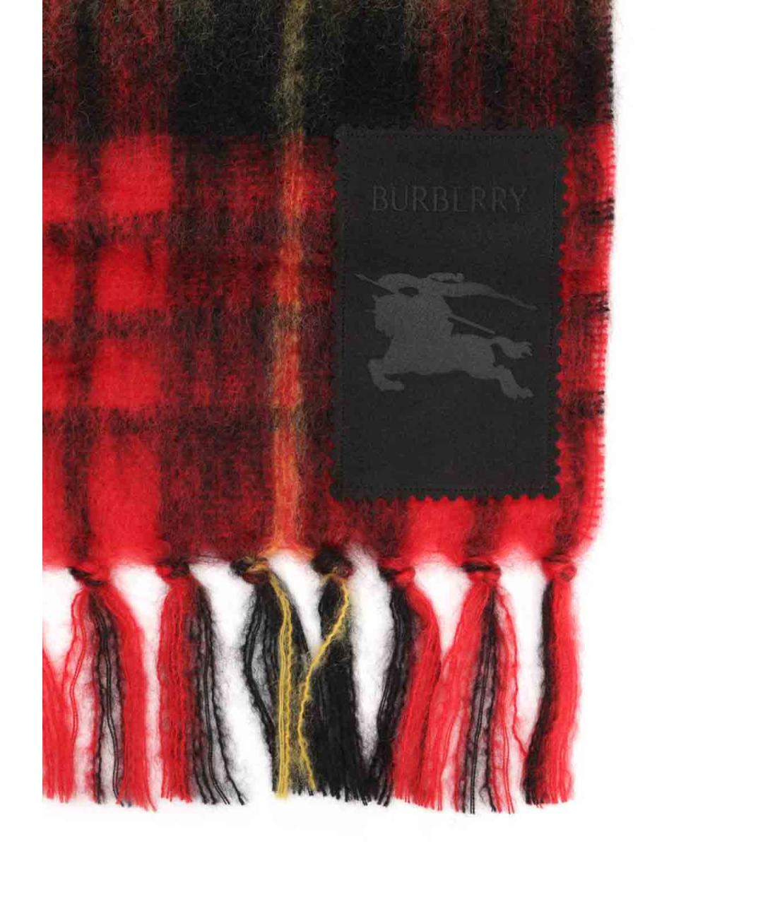 BURBERRY Красный шерстяной шарф, фото 2