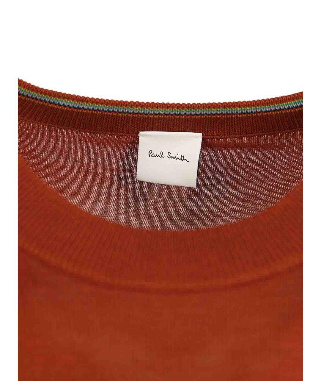 PAUL SMITH Оранжевый шерстяной джемпер / свитер, фото 4
