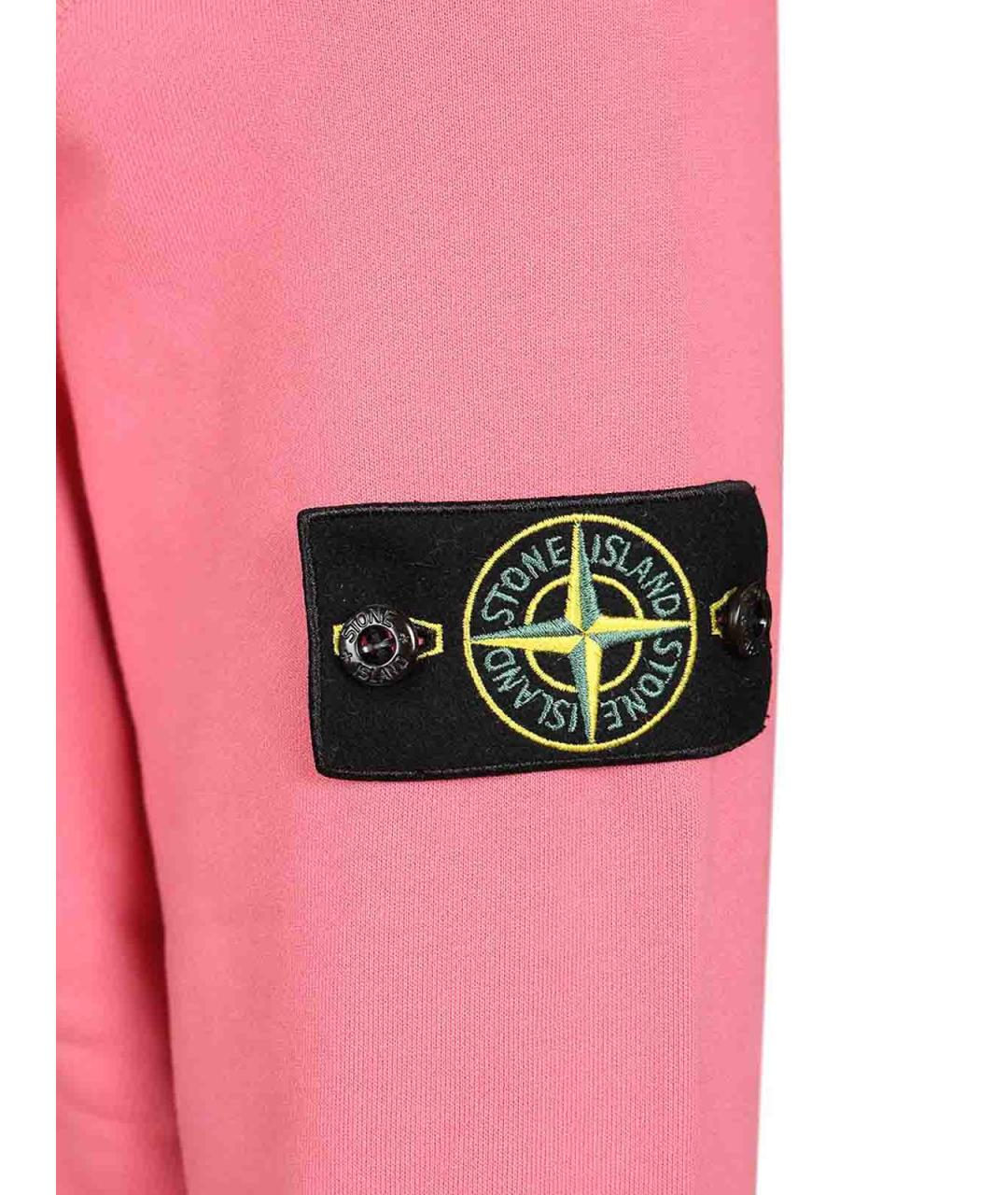 STONE ISLAND Розовый хлопковый джемпер / свитер, фото 3