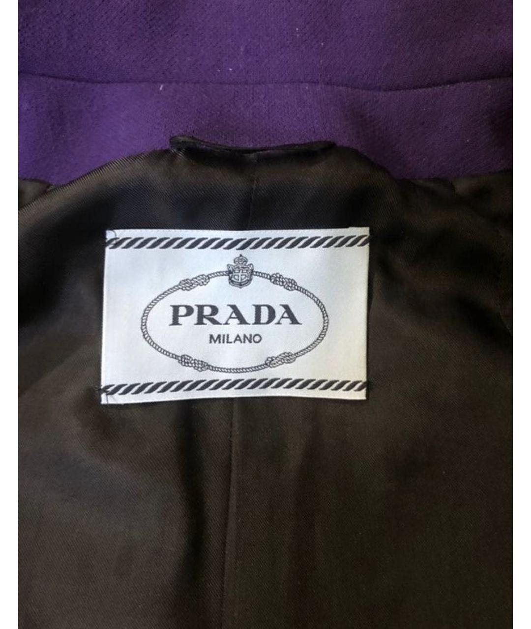 PRADA Фиолетовый шерстяной костюм с юбками, фото 7