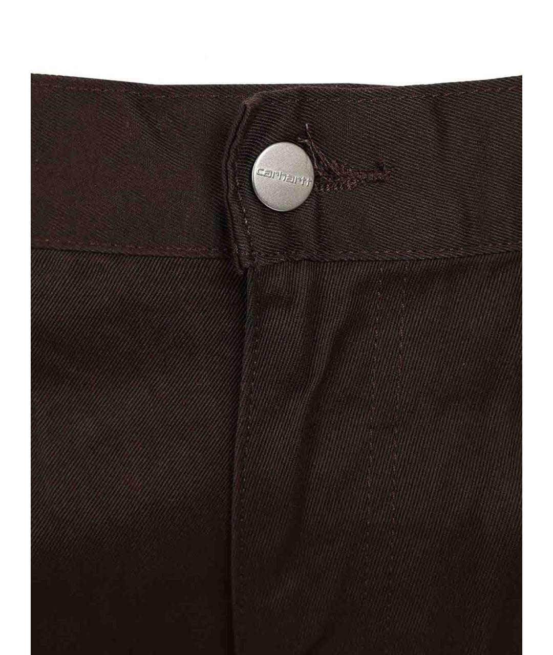 CARHARTT Коричневые хлопковые повседневные брюки, фото 4