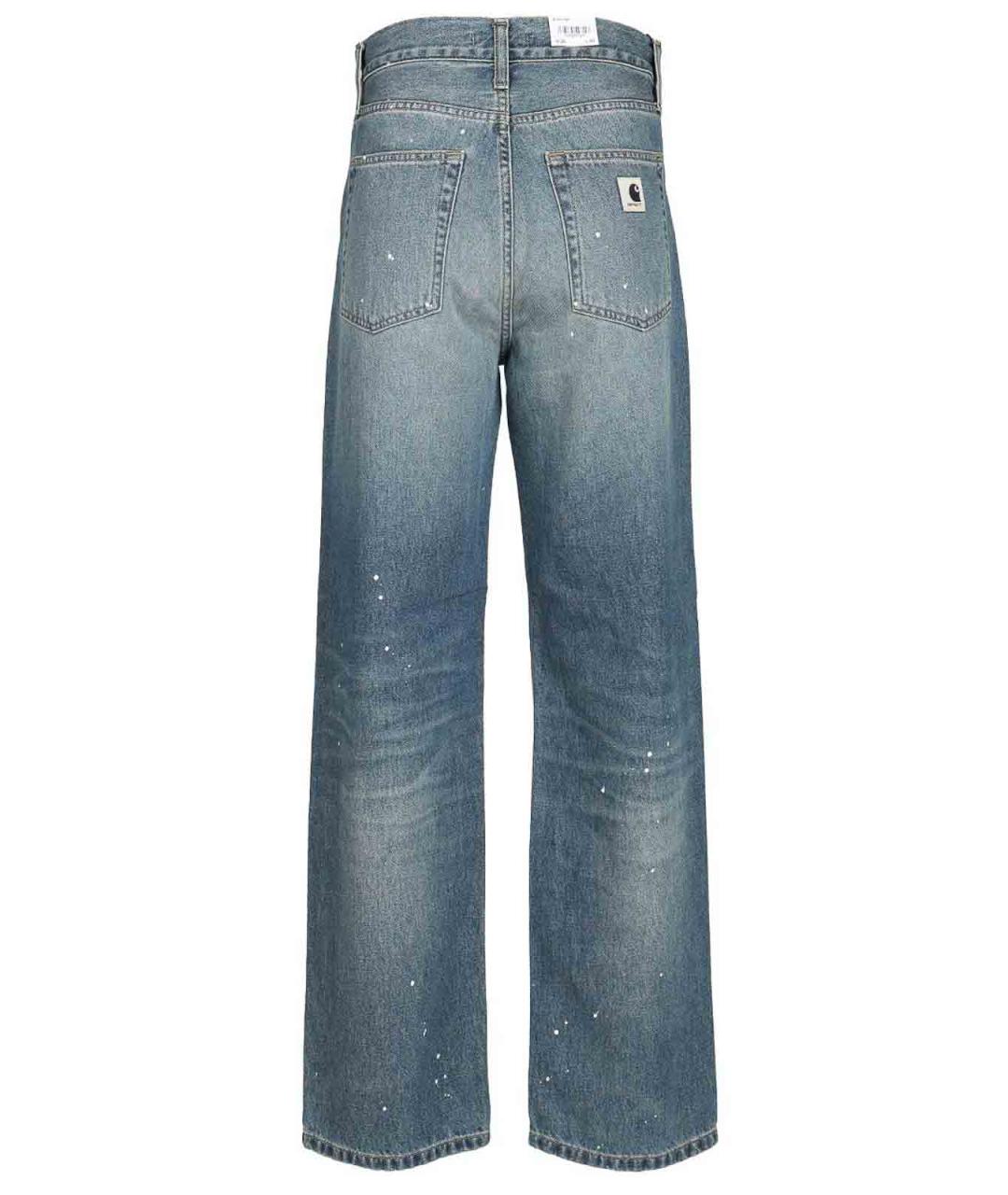 CARHARTT Синие хлопковые прямые джинсы, фото 2