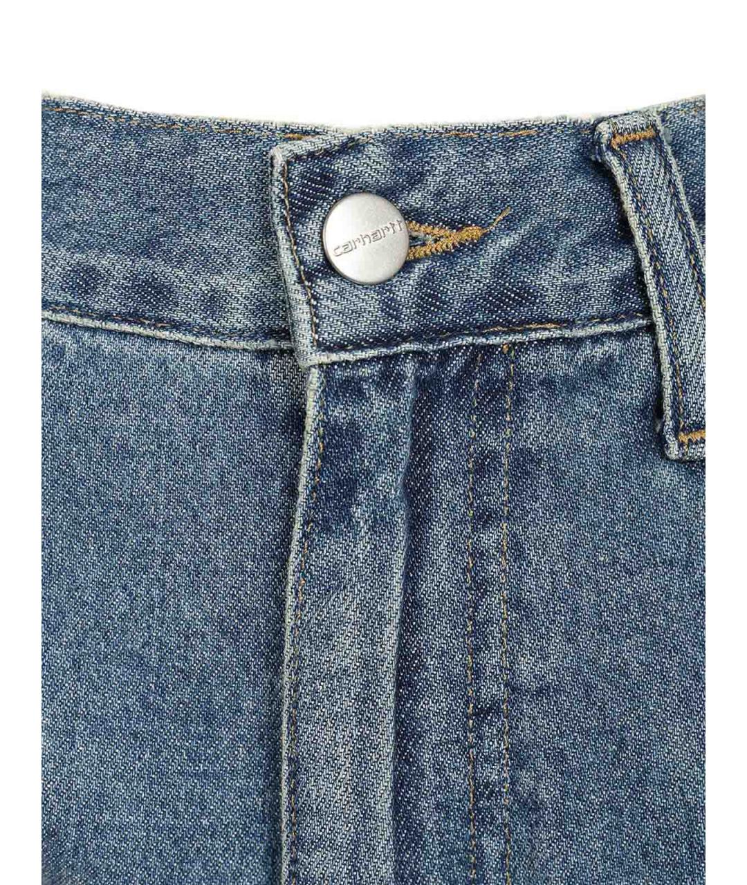CARHARTT Синие хлопковые прямые джинсы, фото 4