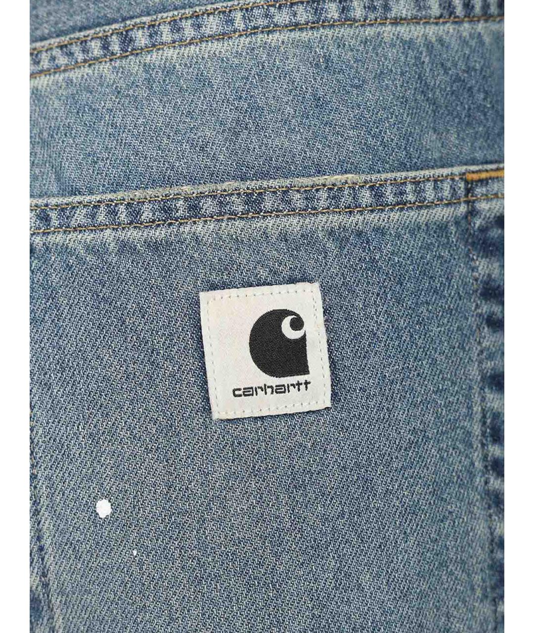 CARHARTT Синие хлопковые прямые джинсы, фото 5