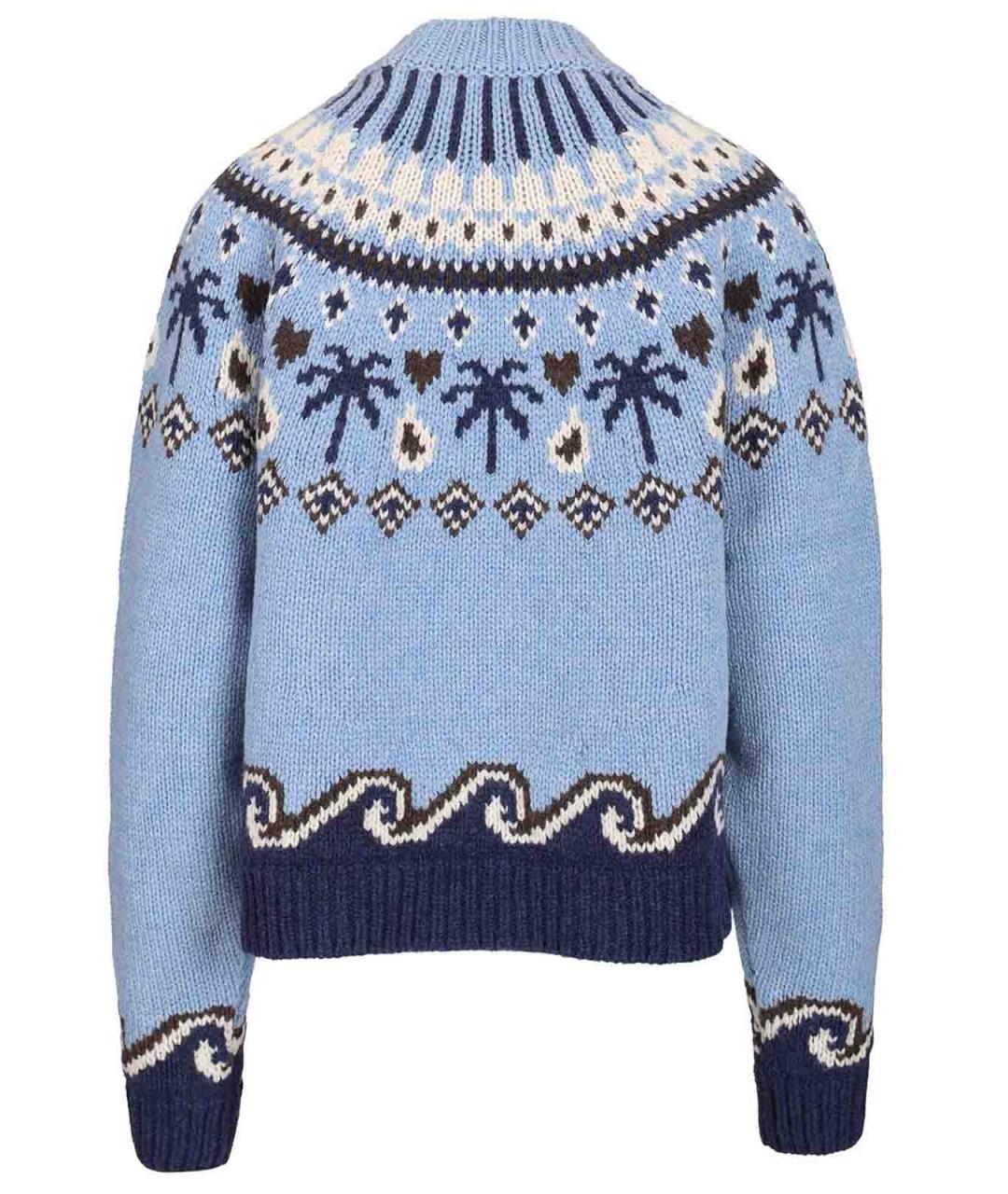 ALANUI Голубой шерстяной джемпер / свитер, фото 2