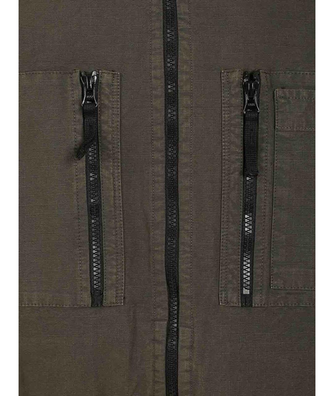 STONE ISLAND Серая хлопковая куртка, фото 5