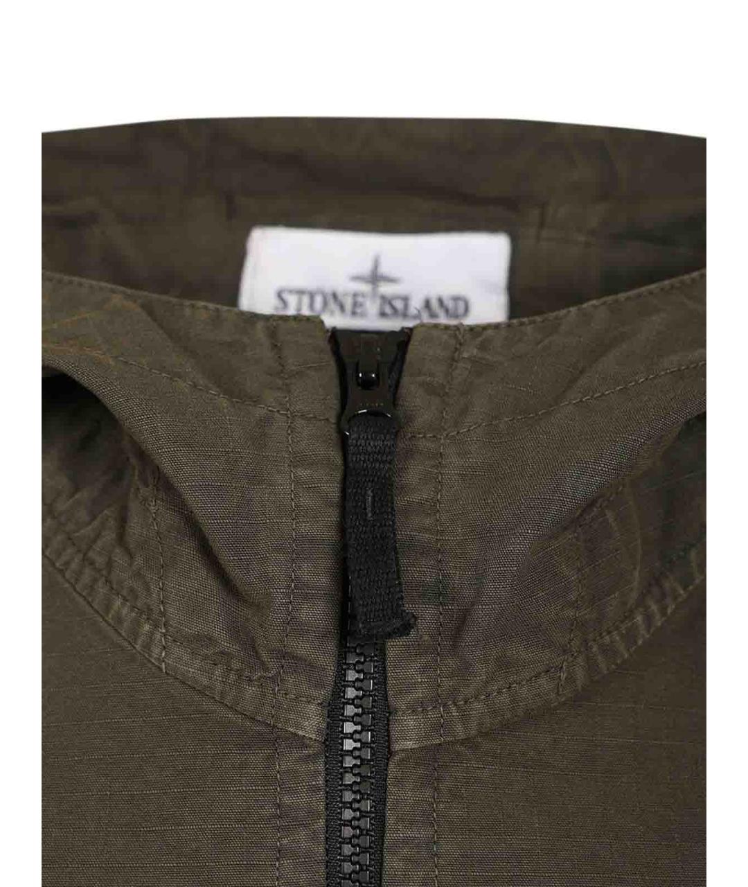 STONE ISLAND Серая хлопковая куртка, фото 4