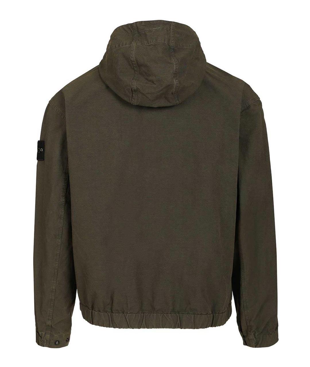 STONE ISLAND Серая хлопковая куртка, фото 2