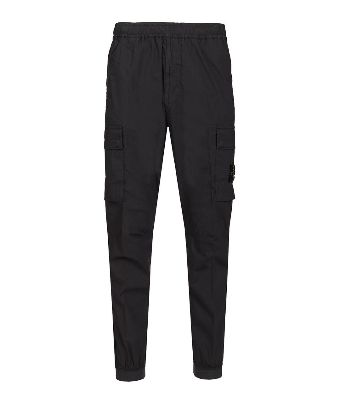 STONE ISLAND Синие хлопковые повседневные брюки, фото 1