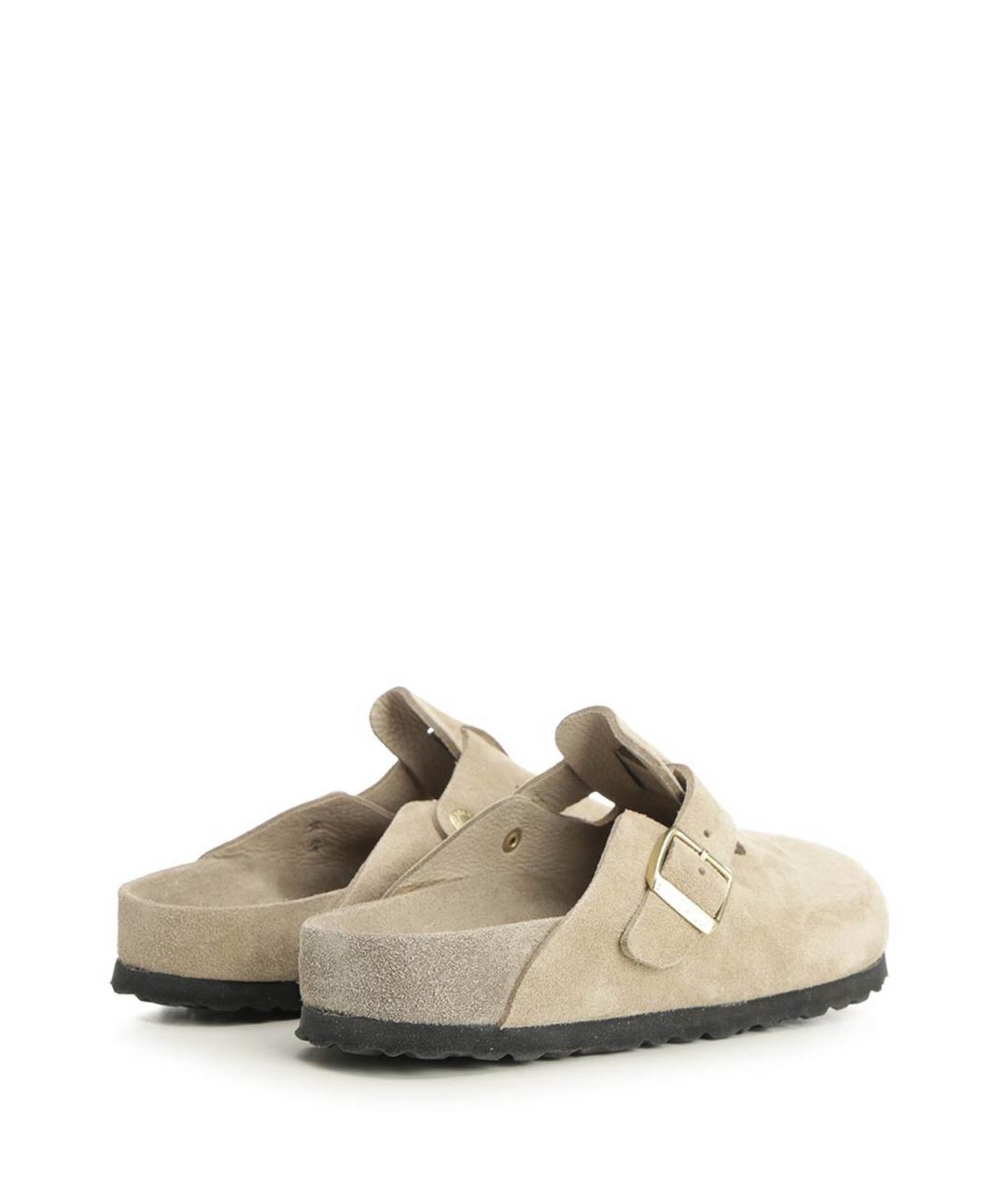 BIRKENSTOCK Бежевые замшевые мюли, фото 3