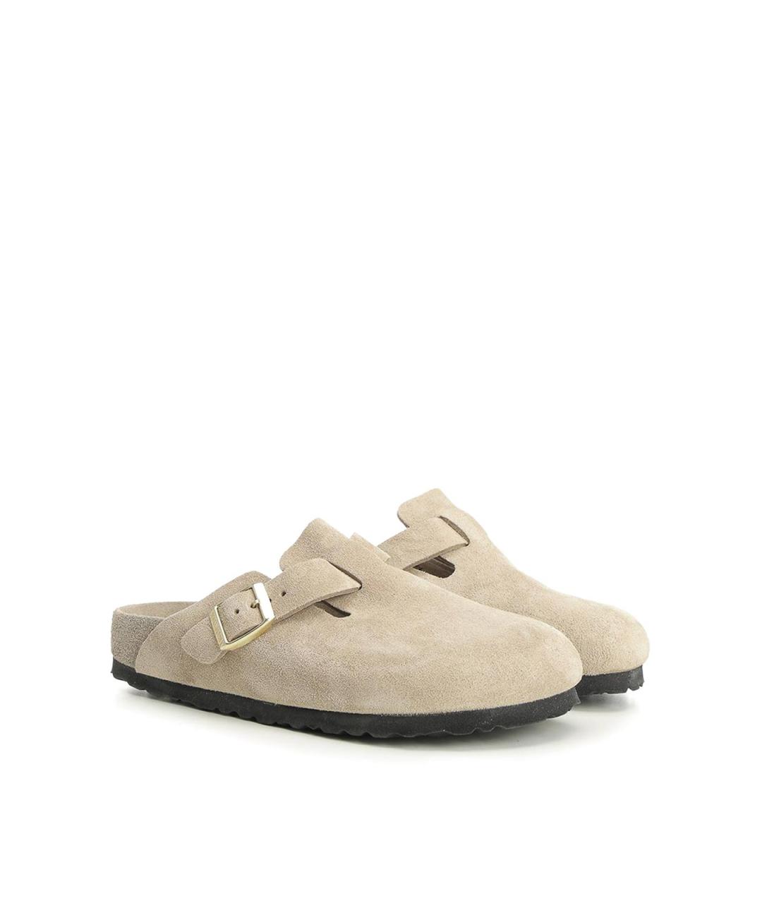 BIRKENSTOCK Бежевые замшевые мюли, фото 2