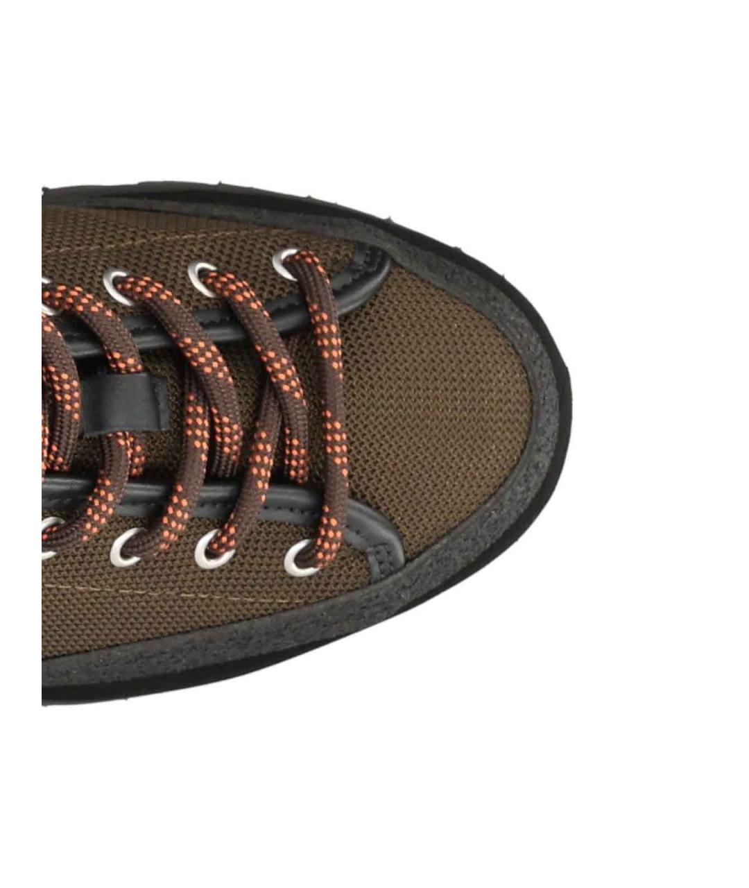 PARABOOT Коричневые текстильные низкие ботинки, фото 4