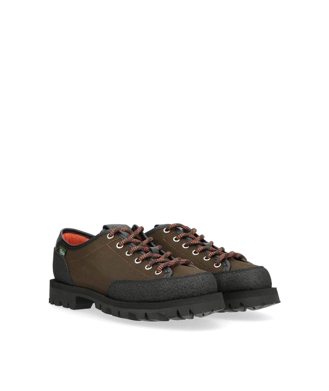 PARABOOT Коричневые текстильные низкие ботинки, фото 2