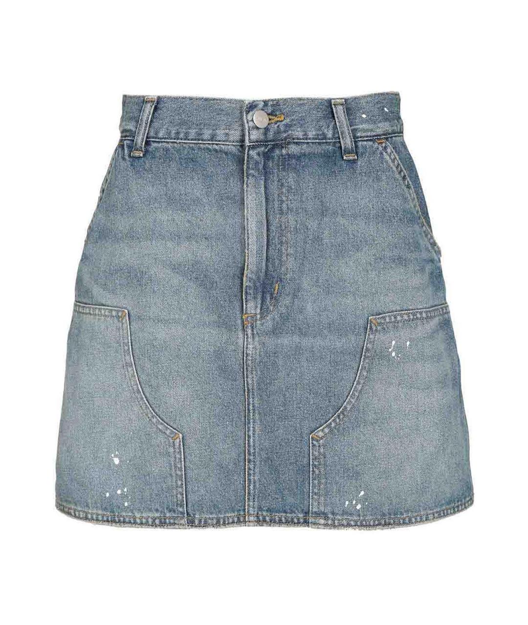 CARHARTT Синяя юбка мини, фото 1