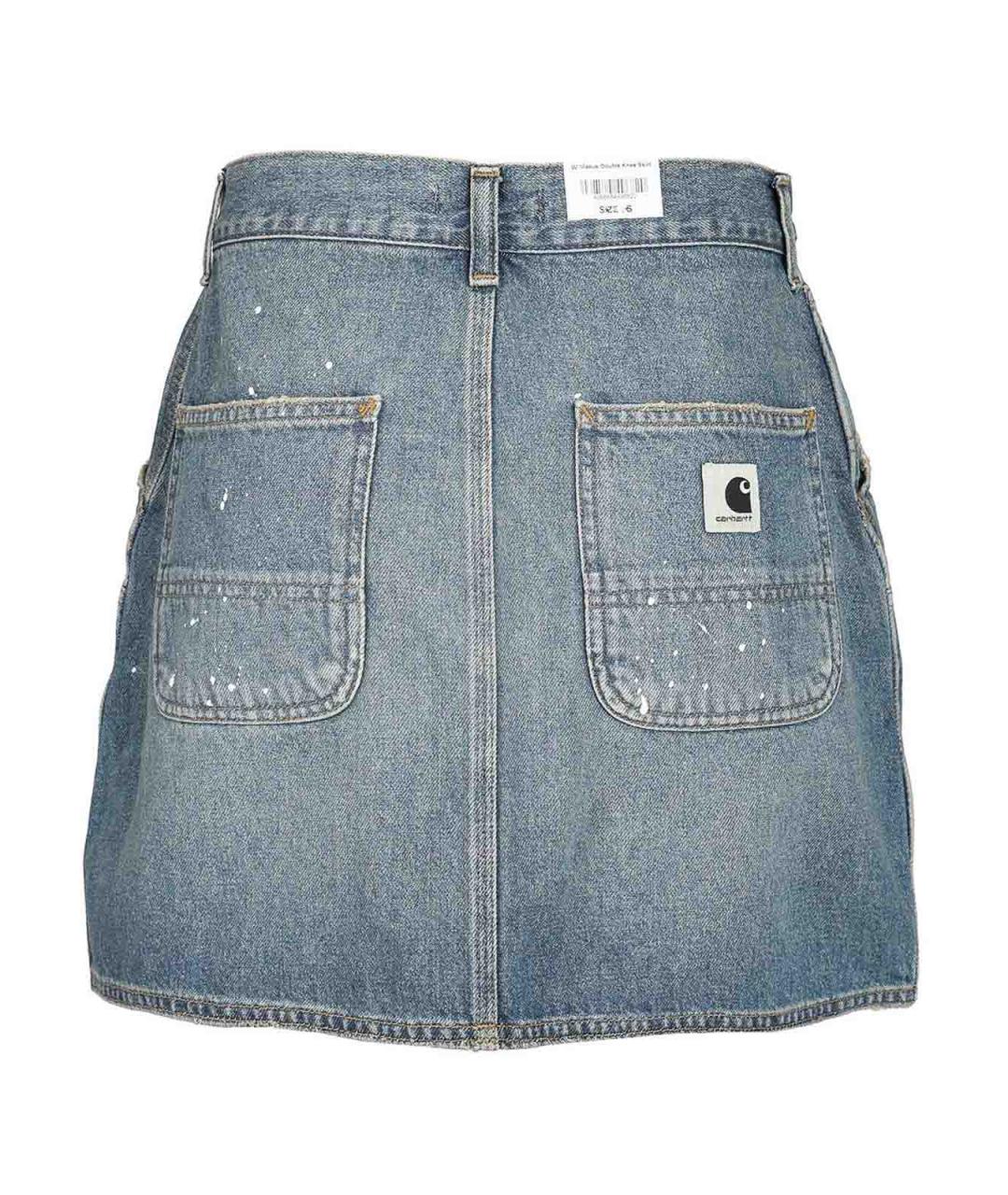 CARHARTT Синяя юбка мини, фото 2