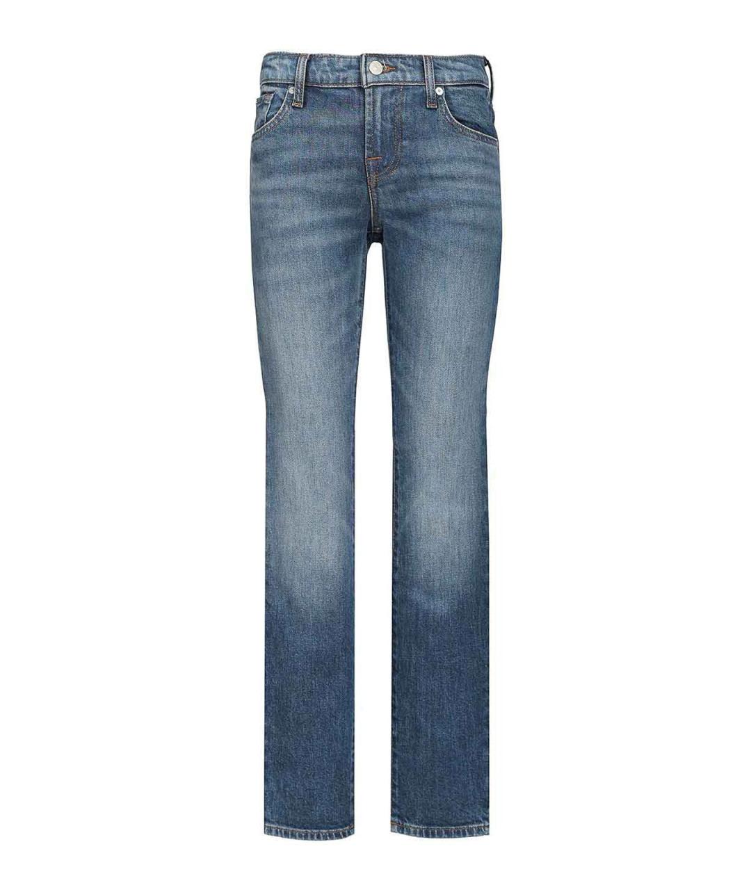 7 FOR ALL MANKIND Синие хлопковые джинсы слим, фото 1