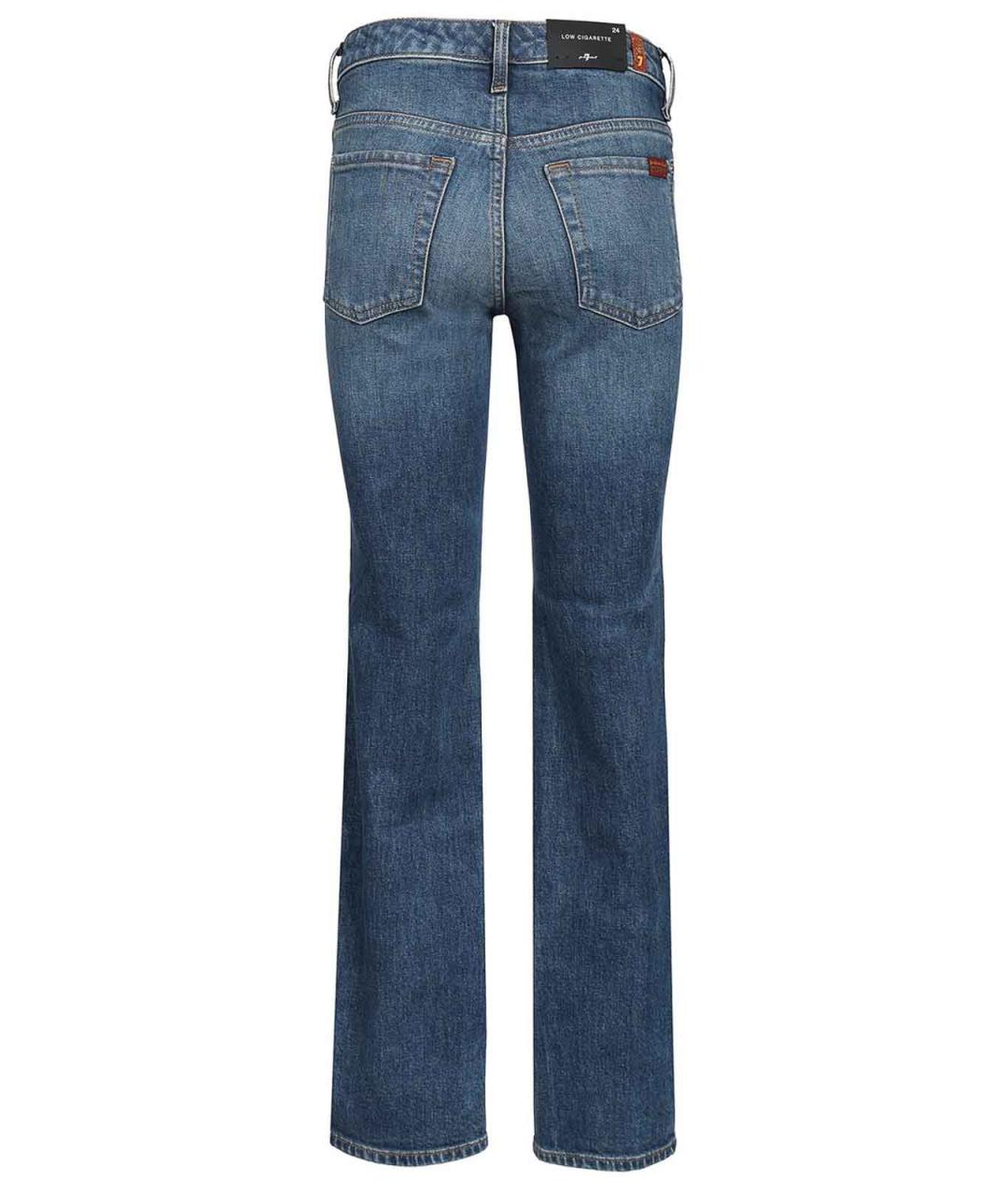 7 FOR ALL MANKIND Синие хлопковые джинсы слим, фото 2