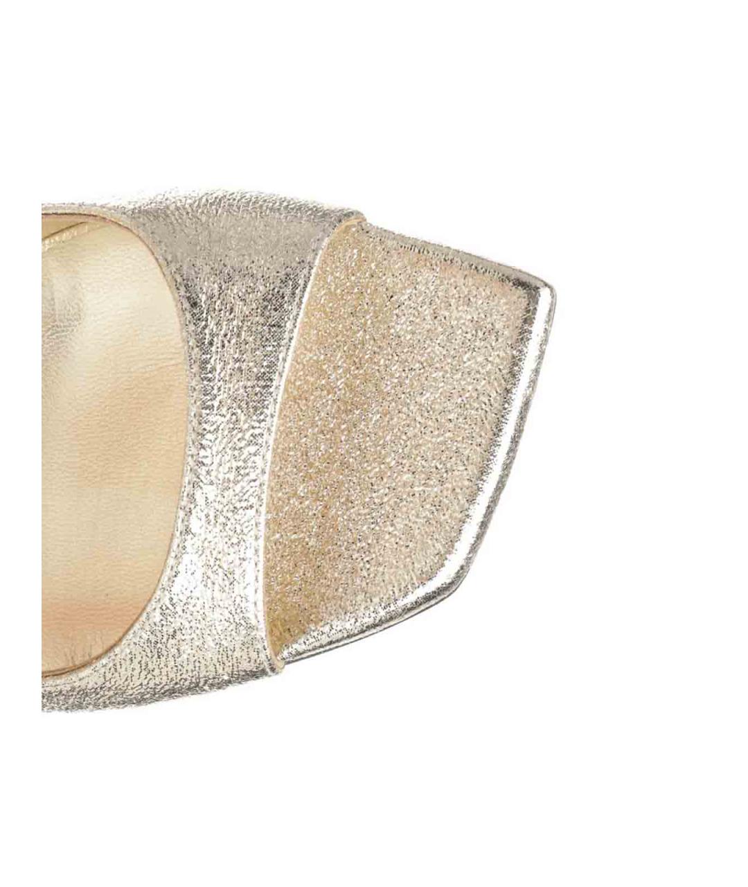 JIMMY CHOO Бежевые кожаные босоножки, фото 4