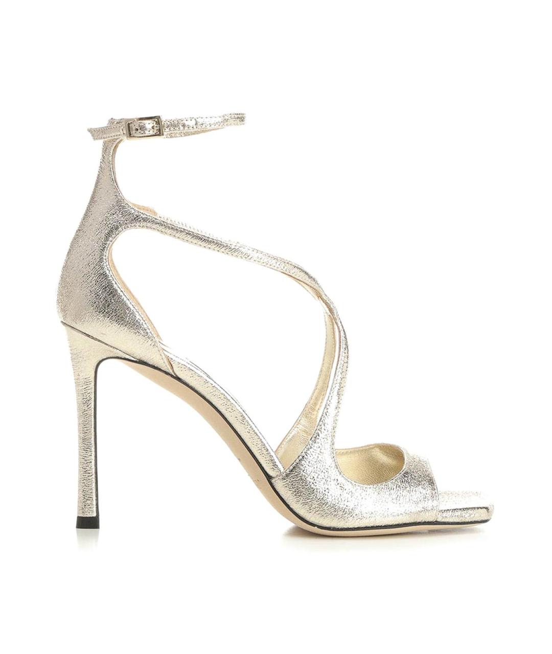JIMMY CHOO Бежевые кожаные босоножки, фото 1