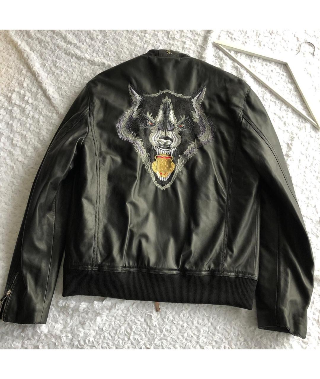 BILLIONAIRE Черная кожаная куртка, фото 2