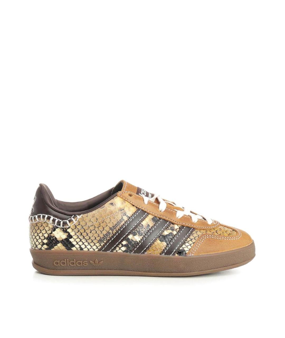 ADIDAS Бежевые кожаные низкие кроссовки / кеды, фото 1
