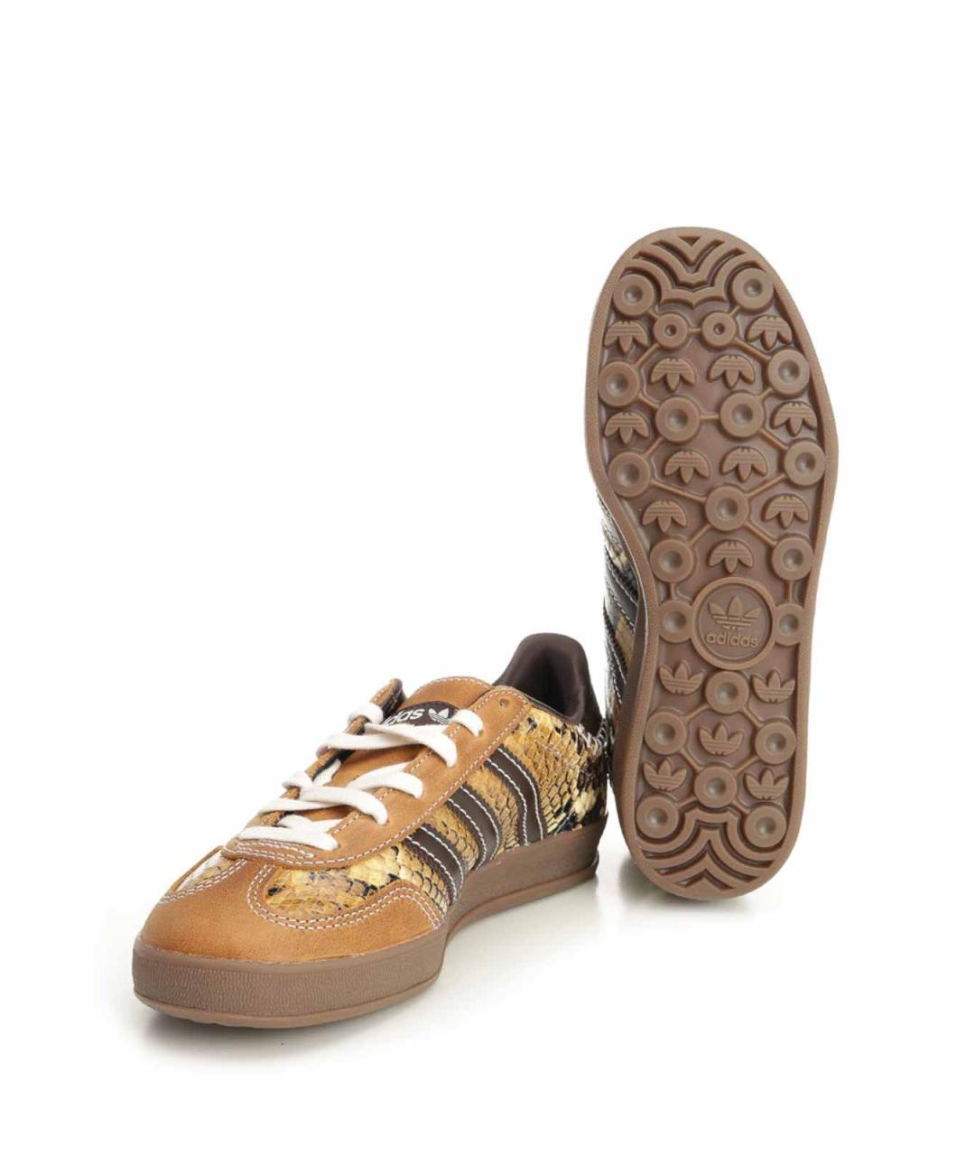 ADIDAS Бежевые кожаные низкие кроссовки / кеды, фото 5