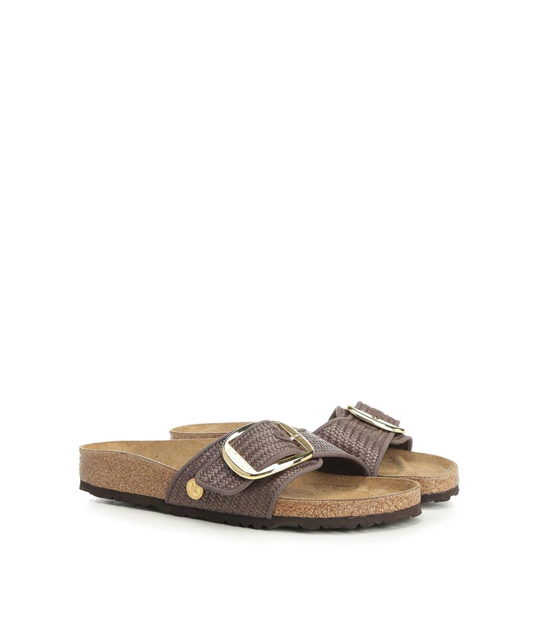 BIRKENSTOCK Коричневые замшевые сандалии, фото 2
